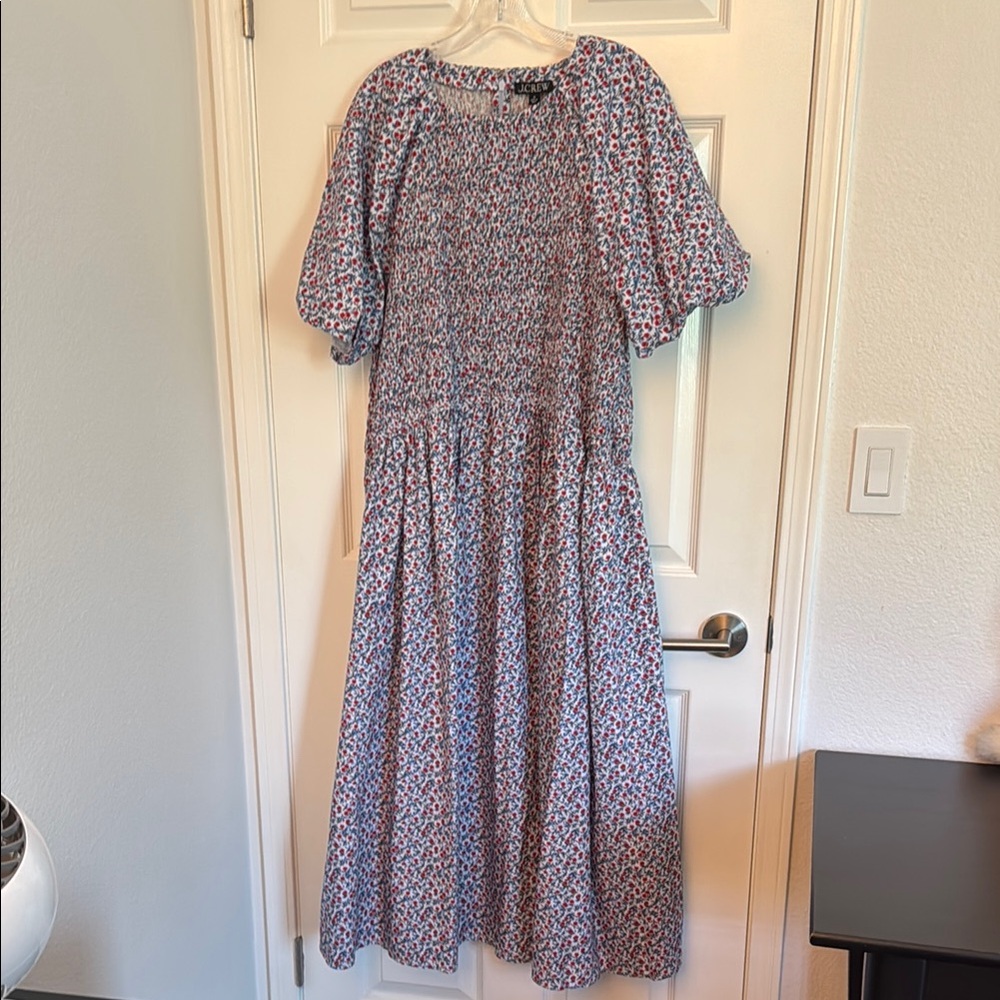 Floral Smocked Midi Dress